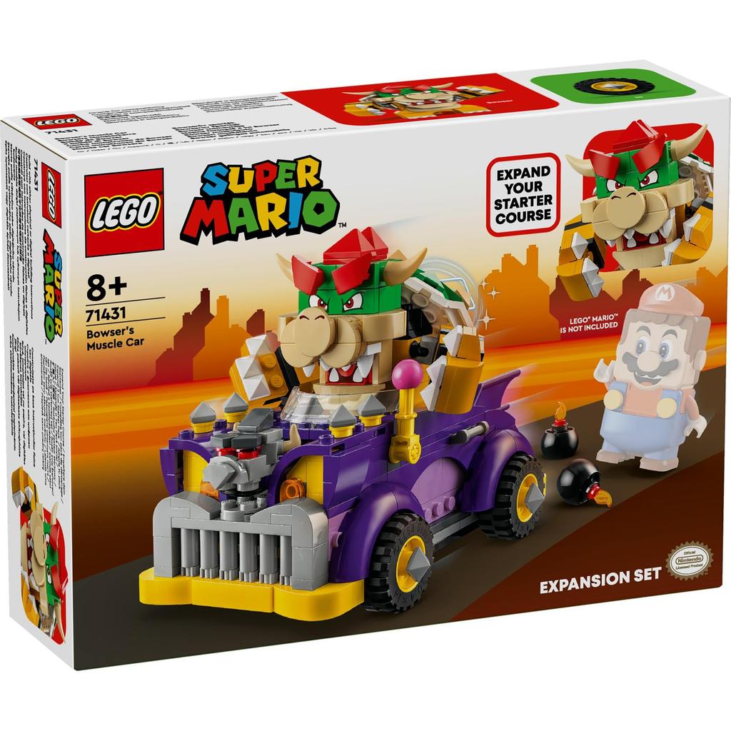 LEGO Super Mario Bowser Highway Car Toy Подарок на день рождения Блок Рождество Мальчики Девочки Дети 8 лет 9 лет 10 лет Начальная школа Марио