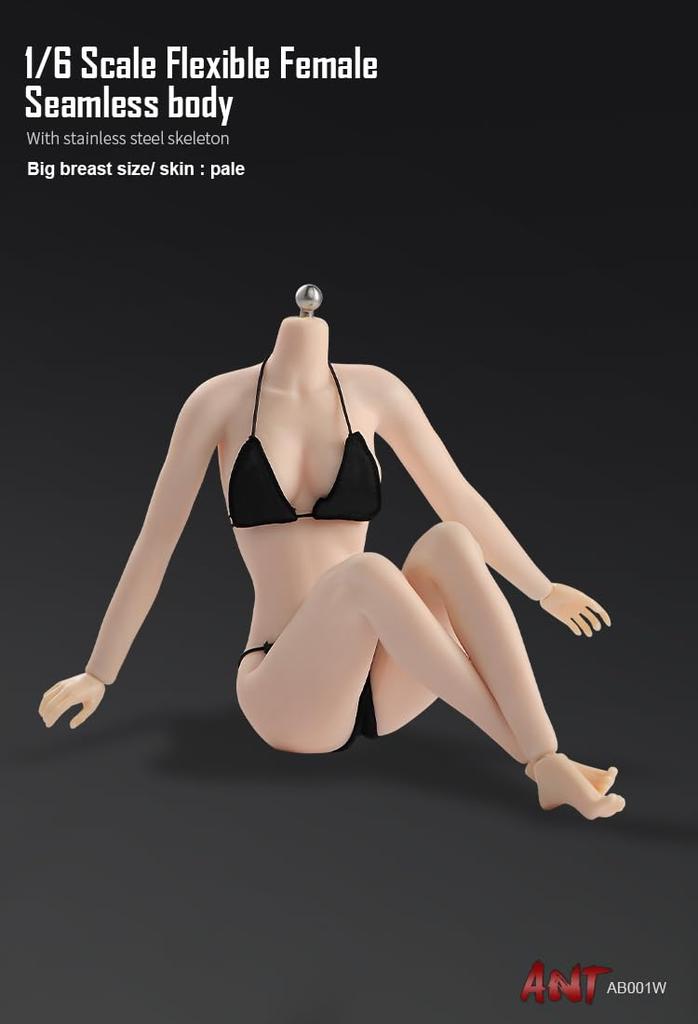 Игрушки Хобби Масштаб Фигурка ANT AB001W Белый Перламутр Кожа Супер Гибкое Бесшовное Тело Большой Бюст Без Одежды Женское Тело & [TOYBARJAPAN] 1/6