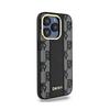 Dkny Leather Checkered Mono Pattern Magsafe - Etui Iphone 15 Pro (Czarny)