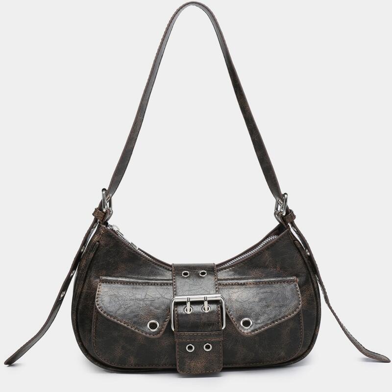 Сумки через плечо из кожи с масляным воском в стиле ретро, женские сумки с несколькими карманами в стиле панк, модные женские сумки для мотоциклистов