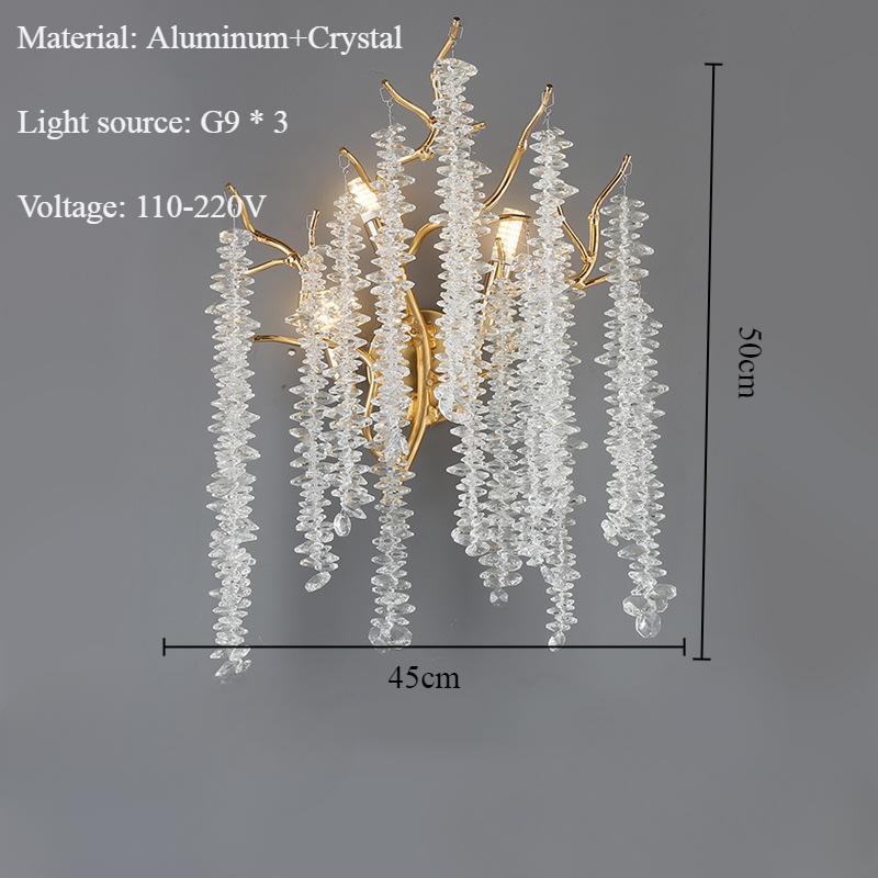 Роскошный хрустальный домашний декор настенные светильники лампа для спальни проход телевизор фон настенный светодиодный светильник декоративное освещение приспособление