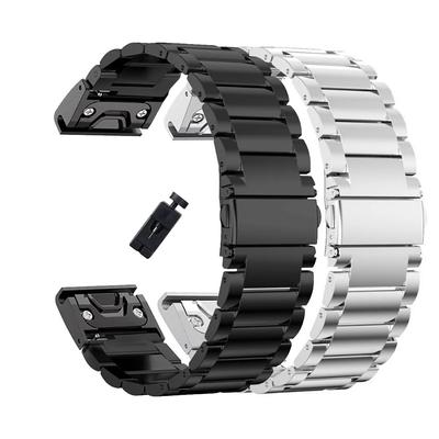 Ремешок из нержавеющей стали Quick Fit 22 мм 26 мм для часов Garmin Fenix 7X 7 Solar 6x Pro/Fenix 6 Pro/Fenix 6 Sapphire/Forerunner 935