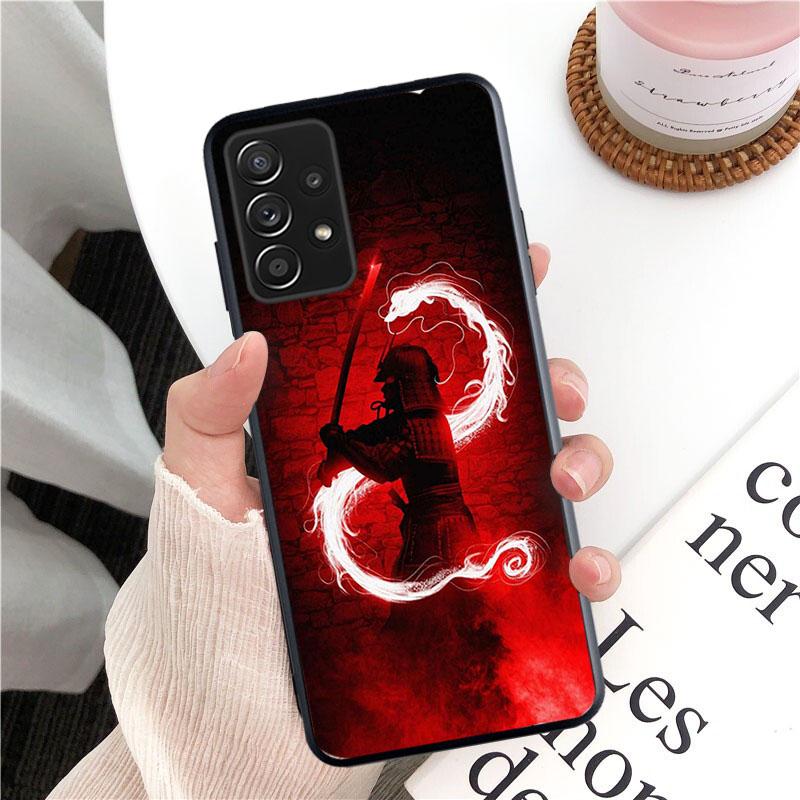 Samurai Oni Mask Phone Case for Samsung Galaxy A13 A22 A12 A32 A71 A11 A21S A33 A52 A72 A51 A50 A70 A31 M31 Funda Coque Case