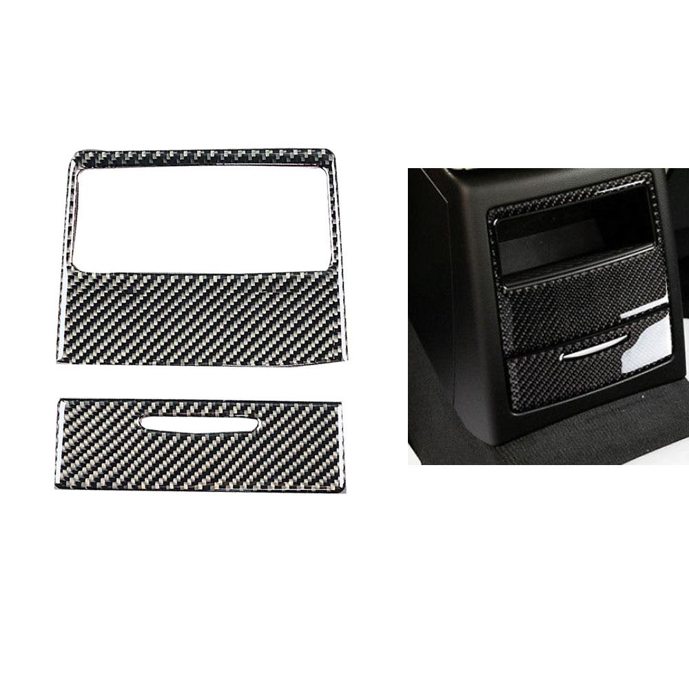 For BMW 3 Series E90 E92 2005-2012 - 3D Carbon Fiber Rear Air Outlet Storage Box Trim, Self-Adhesive Anti-Scratch Sporty