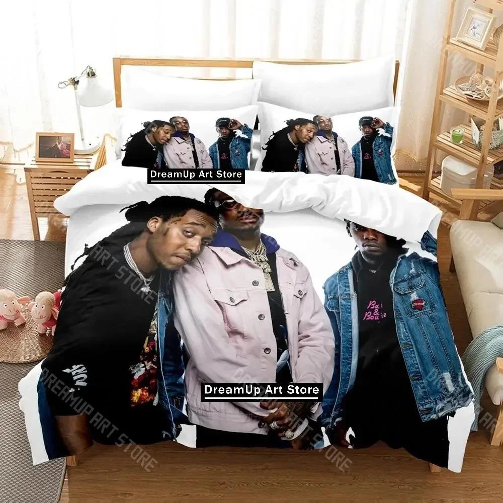 3D Печать Музыка Migos Комплект Постельного Белья Односпальный Полуторный Полный Евро Кровать Кинг Сайз Комплект Постельного Белья Для Взрослых Детей Спальня Пододеяльник Комплекты Аниме
