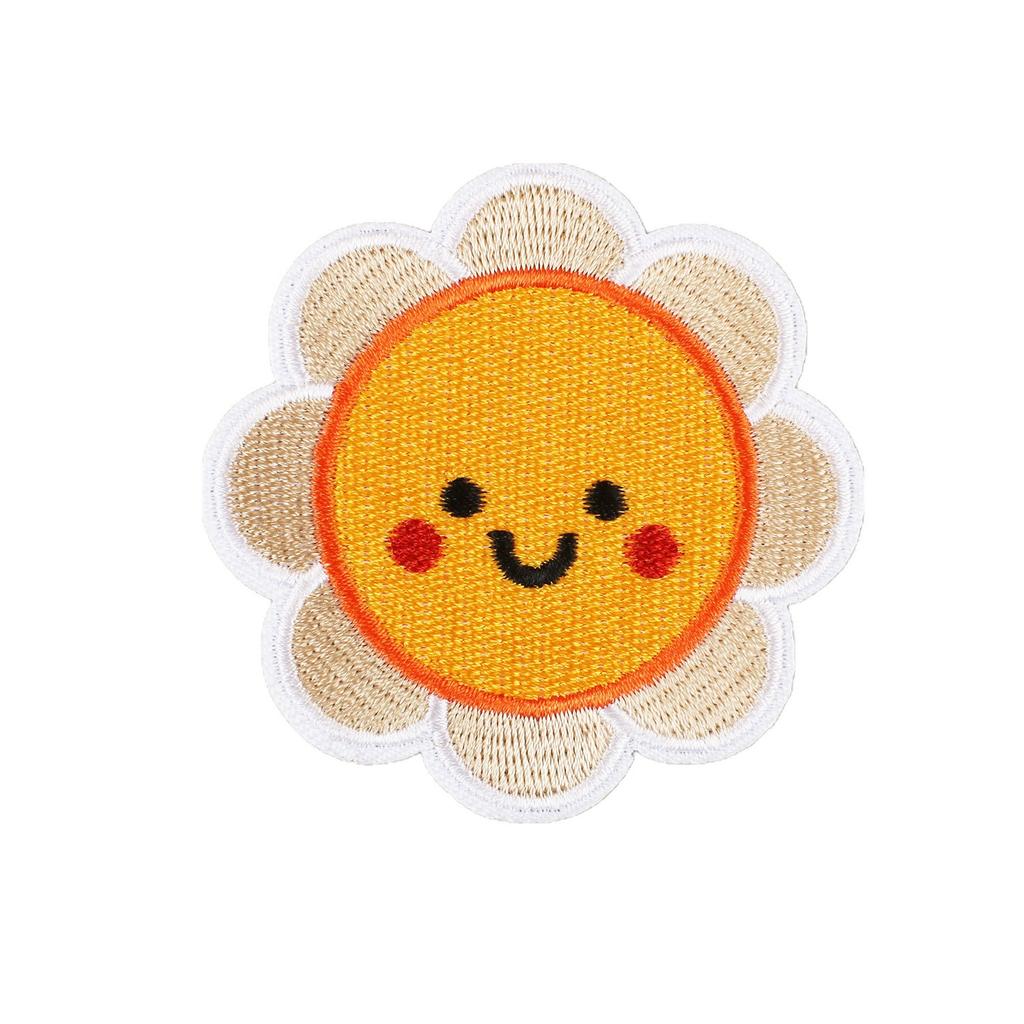 New Art Butterfly Embroidery Cloth Sticker Computer Embroidery Label Cartoon Zhang Zai Sun Embroidery Sticker Bus