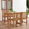 VidaXL 5-Piece Garden Dining Set 120 X 70 Cm Solid Teak Wood 3059927