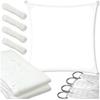 White square sun shade sail, waterproof, UV 3.6 x 3.6 m