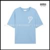 Unisex Cotton Short Sleeve T-Shirt Loose Fit Round Neck Heart Print Casual Tee 2025