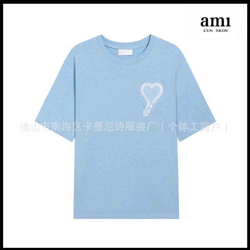Unisex Cotton Short Sleeve T-Shirt Loose Fit Round Neck Heart Print Casual Tee 2025