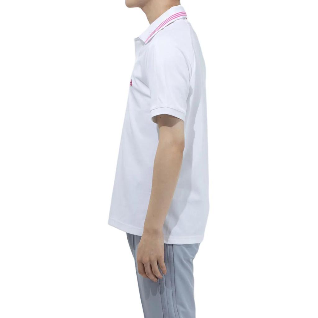 Adidas Polo Shirts Men's White Polo Collar Moderate Straight Fit GS9472