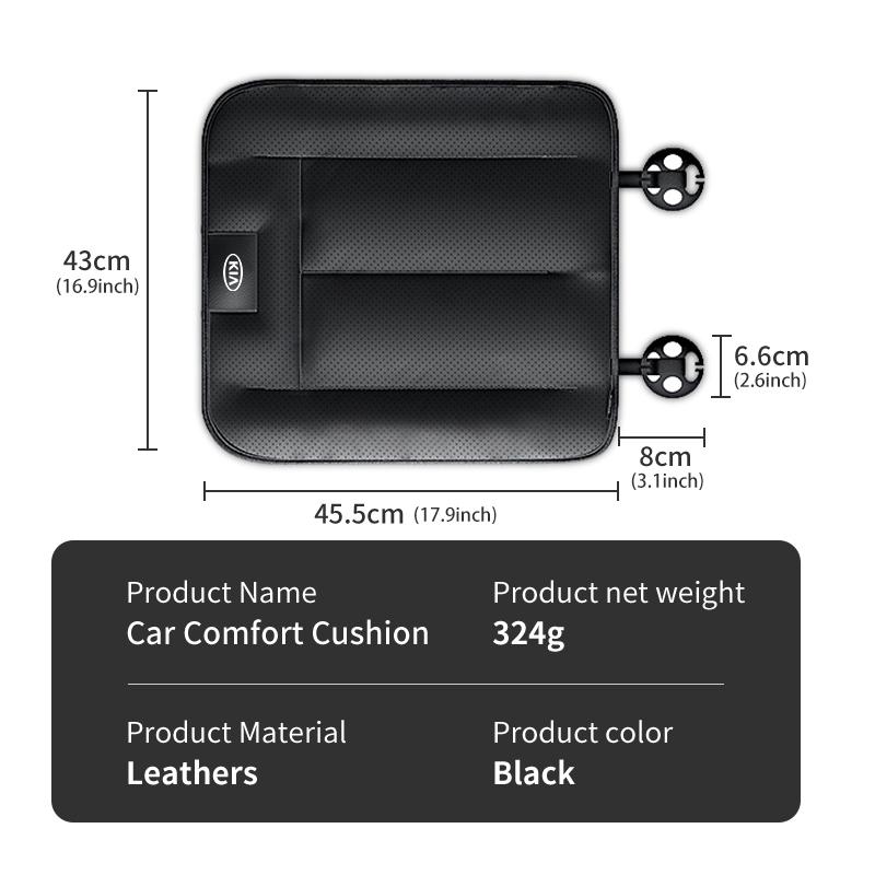 Leather Car Seat Cushion Comfortable Auto Driving Support Pad For KIA Stinger Optima Cerato Soul Venga Forte Spectra Sedona MS4