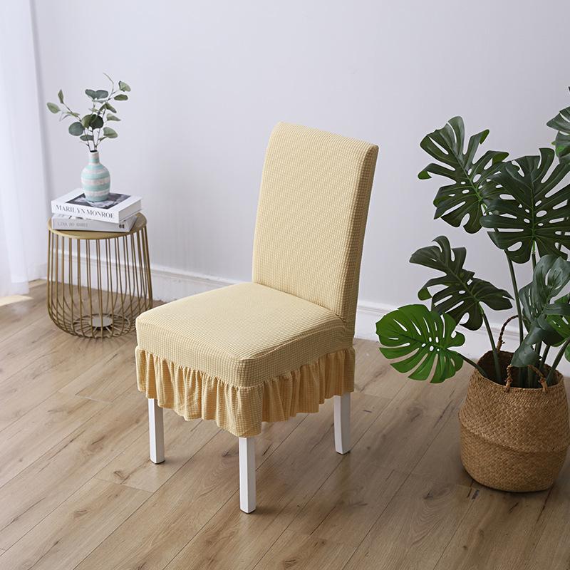 Waterproof Chair Cover Banquet Chair Cover Lace Skirt Elastic Chair Cover Simple Hotel Restaurant Universal Chair Cover