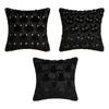 Spooky Black Cats Tufted Throw Pillow Case Plush Faux Furs Fabric Cushion Cover For Halloween Bedroom Sofa Decoration