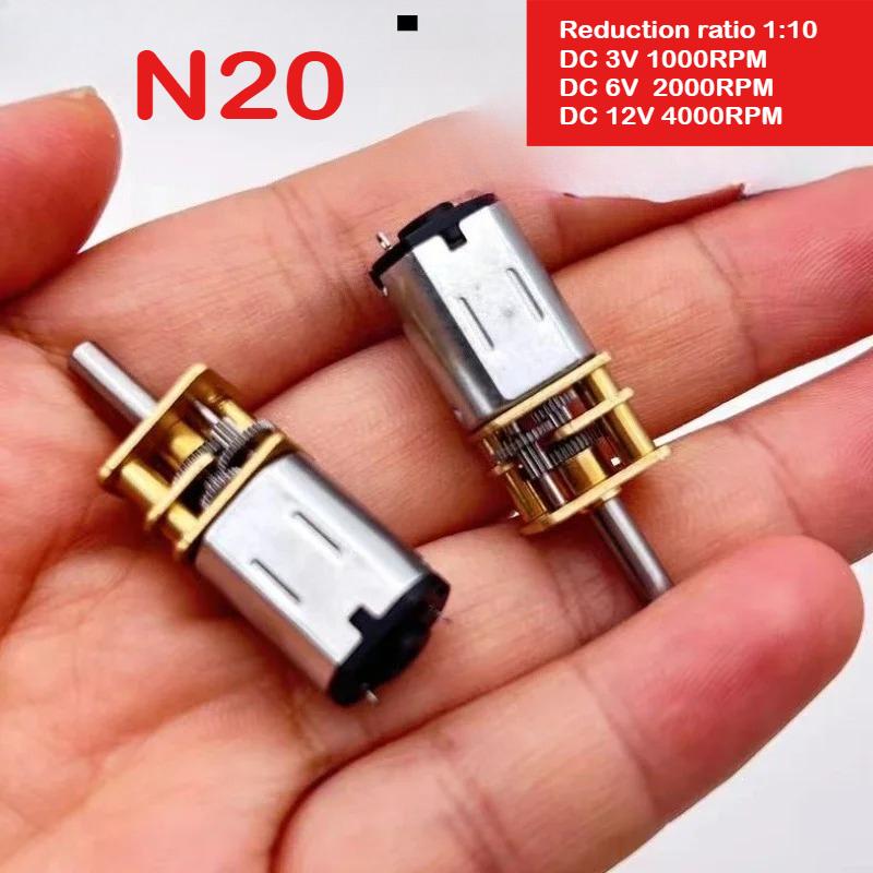 GA12 N20 DC 12V (Support 9V 6V 3V) 1000 2000 4000 RPM Mini Micro Metal Gear Motor High Torque