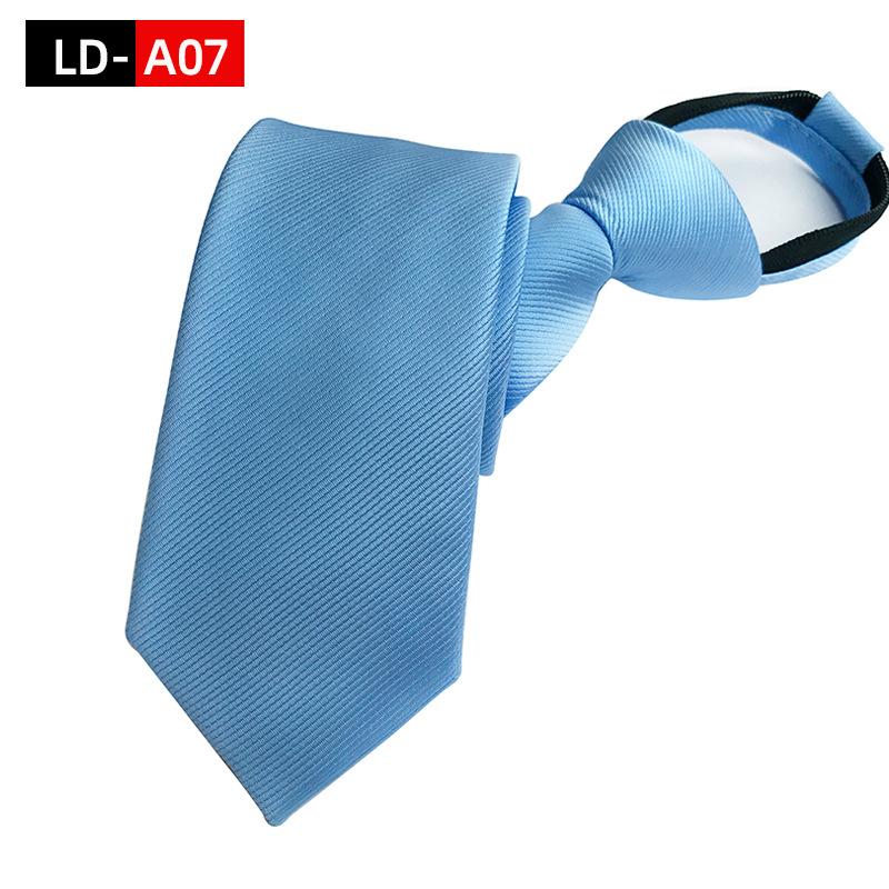 Мужской деловой галстук 8 см, галстук на молнии, ленивый свободный узел, западные украшения