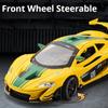 1/22 McLaren P1 GTR модель автомобиля игрушечный сплав литой спортивный автомобиль 3 двери могут быть открыты звук свет инерционный механизм модель украшения праздничный подарок