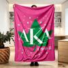 Alpha Kappa Alpha Print Blanket - Soft & Comfortable, for Bedroom, Travel, Sofa, Home Decoration - Birthday Christmas Gift for Friend