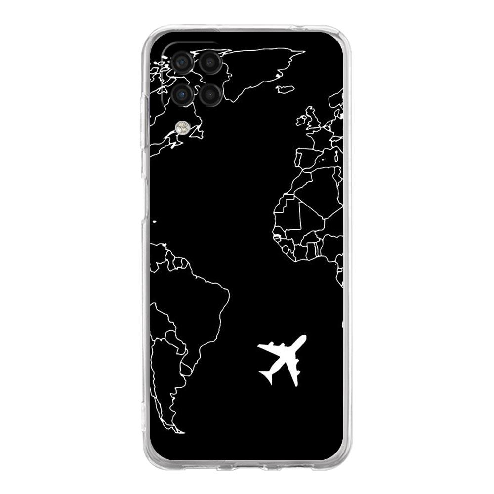 Чехол для телефона Samsung A13 A33 A35 A55 A73 A53 A23 A51 A71 A21S A31 A41 A05s A03S A15 A25 5G Мультяшный Мир карта пейзаж направление