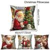 Snowman Christmas Pillow Covers Elk New Year Decorative Pillowcases Cartoon Xmas Party Santa Claus Throw Pillow Covers