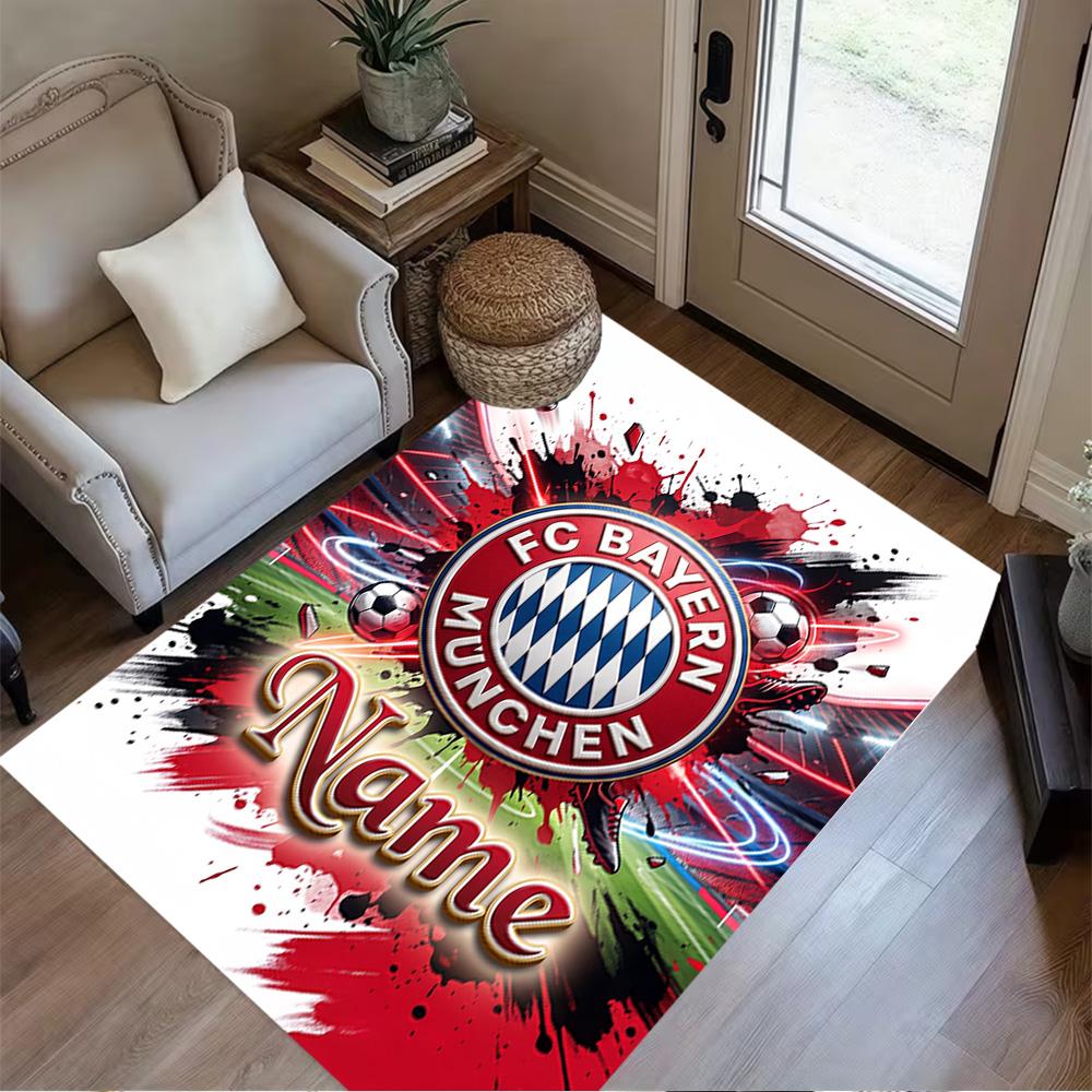 Bayern Munich Fan Artwork Carpet Suitable for Game Room Entryway Kitchen Outdoor Anti-slip Rug Decorate Offices Wedding Party Gift