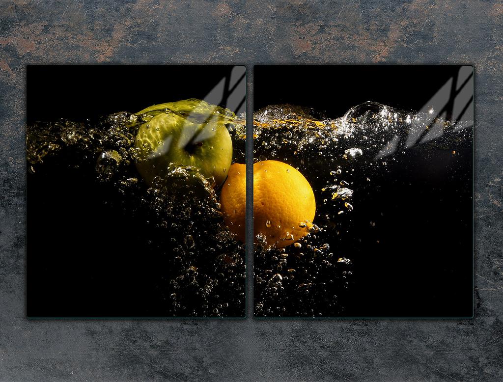 Glass protective plate for the stove 2x45x52 Fruit