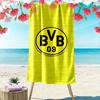 Желтое пляжное полотенце с логотипом BVB 09 Обязательное пляжное полотенце для поездок на пляж
