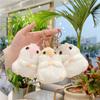 Cute Hamster Doll Keychain Cartoon School Bag Keychain Creative Plush Key Ring  Men Women
