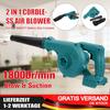 680W 2 In 1 Cordless Electric Air Blower Blowing& Suction Leaf Dust Collector Turbo Blower Vacuum Cleaner
