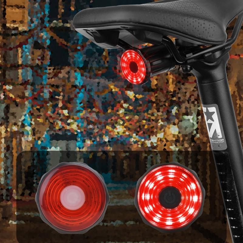 Высокоинтенсивный USB-перезаряжаемый велосипедный фонарь с датчиком задний фонарь велосипедный задний фонарь