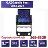 9.7 Inch Car Radio For GAZ Gazelle Next 2013 - 2021 Android 2 DIN Tesla Vertical Screen Carplay Auto Radio Multimedia Player 2+32GB