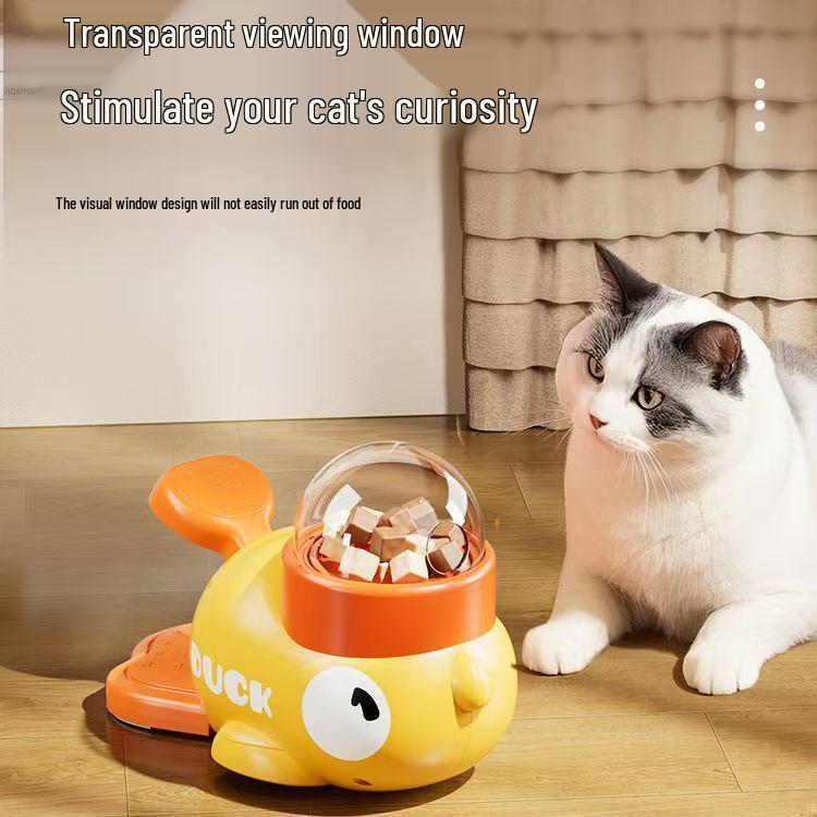 Little Yellow Duck Freeze-Dried Pet Puzzle: Cat Toy, Slow Feed Dog Bowl, Anti-Demolition Trainer.