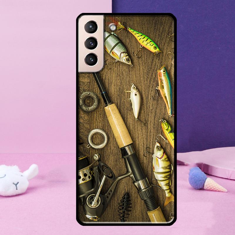 Fishing Rod Tool Phone Case For Samsung Galaxy S25 Ultra S23 S20 S21 S22 S24 FE S9 S10 Plus S24 Ultra Cover