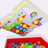 Color Matching Mosaic Pegboard Game Set Button Art Toys for Toddlers Sensory Early Learning Educational Puzzle Toy for Kids Ages 3+