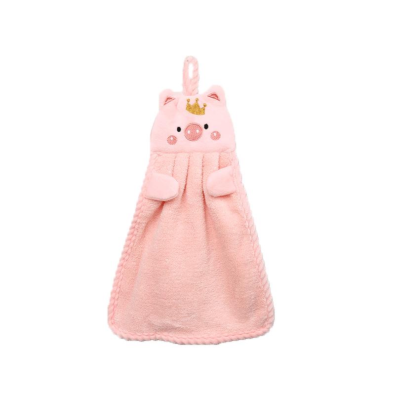 Cartoon Animal Coral Fleece Hand Towel