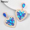Модные синие стразы, серьги-капли Love, романтические роскошные 4 цвета, геометрические серьги для женщин, ювелирные изделия PD1506