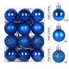 24Pcs 3cm Christmas Ornaments Plastic Christmas Ball Ornament  Home Garden Decoration