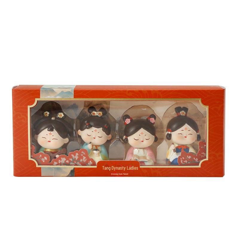 Креативный держатель для телефона в стиле династии Тан: Изысканный орнамент из смолы