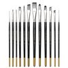Набор кистей для рисования художника из 12 профессиональных кистей для рисования акварелью, акриловой гуашью, маслом и темперой