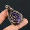 Fancy Amethyst Gemstone Pure Copper Wire Wrapped Handmade Pendant Jewelry