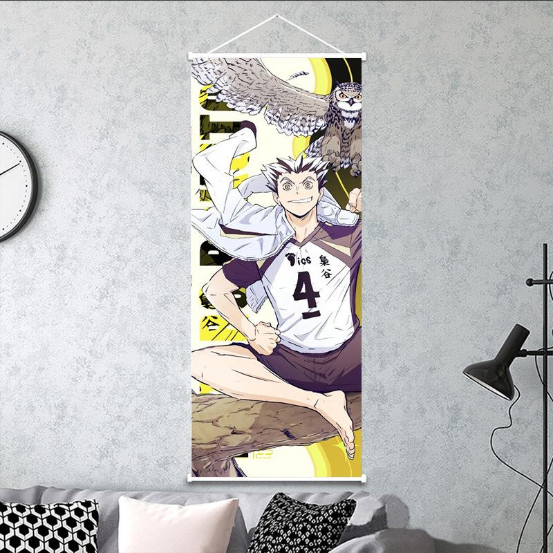 Anime Haikyuu Scroll Posters Wall Hanging Painting Home Scroll Canvas Gift