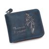 Men's Tri-Fold Embossed Hunter Wallet with Chain and Multi-Card Slots