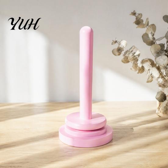 Rotating Yarn Spindle for Crochet Wooden Holder, Bamboo Stand with Smooth Knitting Gift Crafters Spinning Base, Single-axis/Double-axis Portable