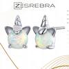 925 Unicorn Earrings Unicorn Box Colorful Pearl