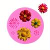 3D Daisy Flower силиконовые формы для помадки, торта, конфет, шоколада, льда, выпечки, инструмента для выпечки, формы для помадки