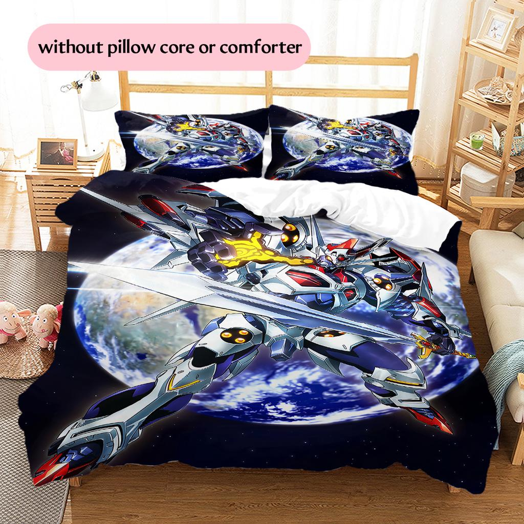 Mobile Suit Gundam Anime Poster Bedding Set Duvet Cover Pillowcase No Filler, Soft Home Bedroom Decor, Perfect Gift for Fans.chl