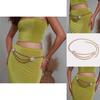 Artificial Pearl Flower Gold Metal Waist Chain For Women Elegant Summer Accessory