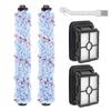 4pcs Reusable Multi Surface Brush Roller and Vacuum Filter Fit for Bissell CrossWave 1785 / 1866 with Cleaning Brush