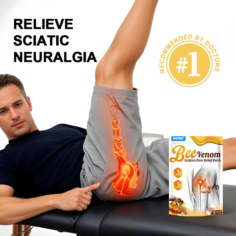 8pcs/bag Plaster Application of Bee Sciatic Patch Alleviates Sciatic Nerve Discomfort
