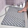 Non-Slip Bathroom Mat with Suction Cups, Quick-Dry Shower Pad with Circular Hole Design, Massage Rings, Ideal for Home and Hotel Bathrooms